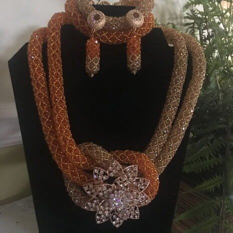 African Crystal Bead Necklace Set Two African Crystal Bead Necklace Set Two