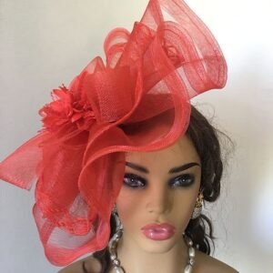Beautiful Red Net Fascinator