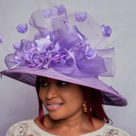 Big Lavender Rose Hat