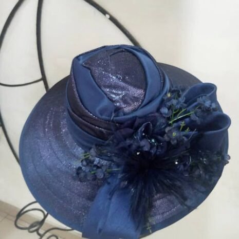 Big Navy Blue Coco Fascinator