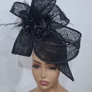 Black Bow Fascinator