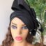 Black Headwrap-Top-View-Front