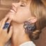 Blue and Silver Classy CZ Handmade Earrings Two