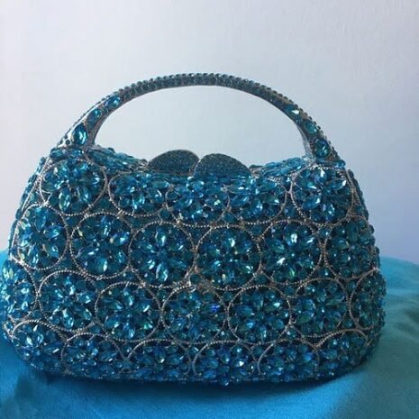 Blue crystal purse