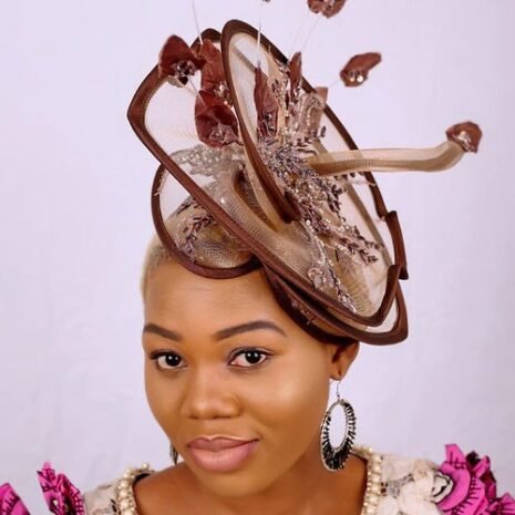 Brown Swirl Fascinator