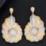 Cecile Geometric Shell Drop Earring