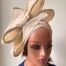 Champagne-Bow-fascinator-Turban-Top-front