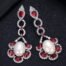 Dangling pearl CZ Pave Earring