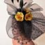 Derby Black and Gold Fascinator
