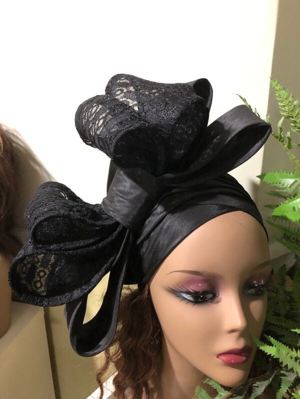 Double Bow Lace Turban - Image 3