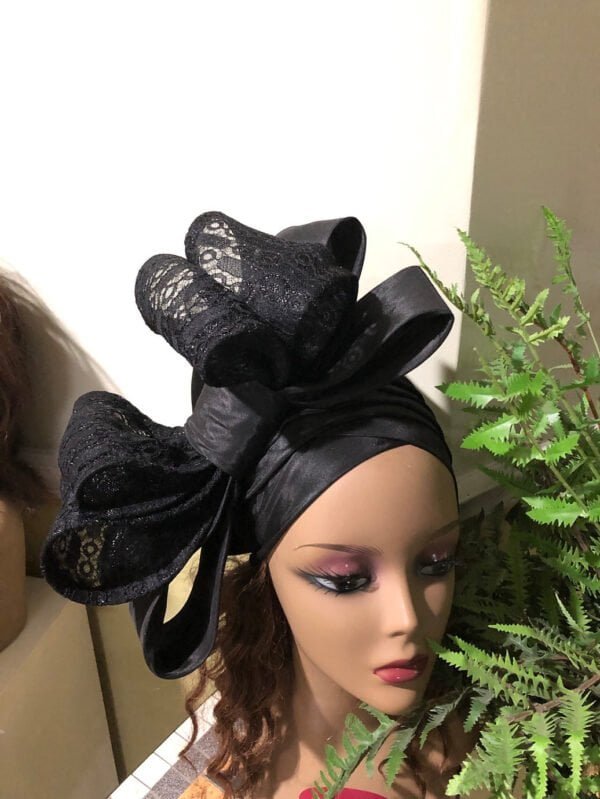 Double Bow Lace Turban - Image 2