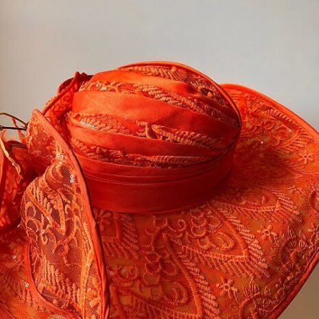 Orange Elegant Hat Two Orange Elegant Hat Two