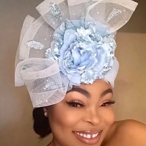 Elegant Sky Blue Fascinator