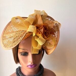 Fancy Gold Ribbon Fascinator