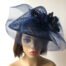 Floral Marsh Veiled Asymmetric Fascinator Three