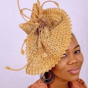 Gold Kelly Fascinator Hat