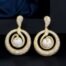 Gold Mother of Pearl Earrings Three