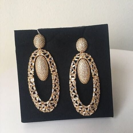 Gold Tear Drop Statement Earrings Three Gold Tear Drop Statement Earrings Three