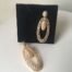 Gold Tear Drop Statement Earrings Four