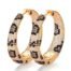 Gold Vikki Leopard Earrings Three