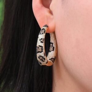 Gold Vikki Leopard Earrings