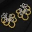 Gold and Silver Classy CZ Handmade Earrings Five