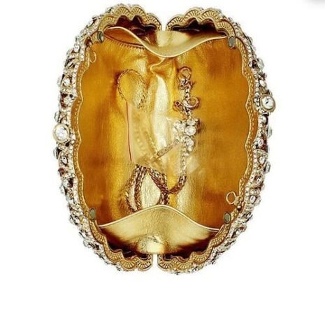 Gold Crystal Peacock Purse Two Gold Crystal Peacock Purse Two