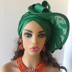 Green Lace Turban