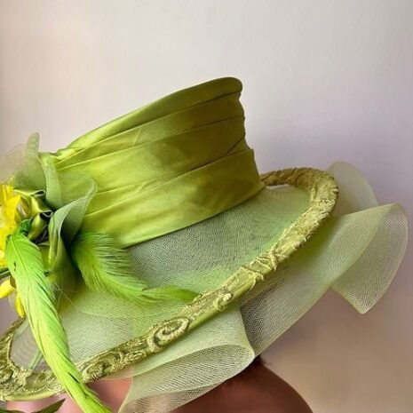 Light Green Handmade Flower Hat Two Light Green Handmade Flower Hat Two