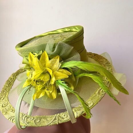 Light Green Handmade Flower Hat Three Light Green Handmade Flower Hat Three
