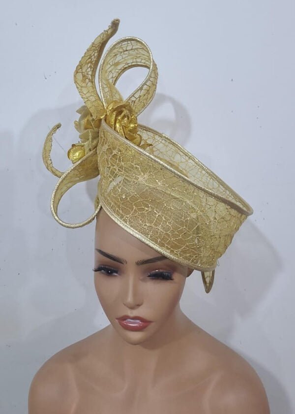 Lovely Gold fascinator