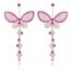 Moda Butterfly Gem Dangling Earring Three