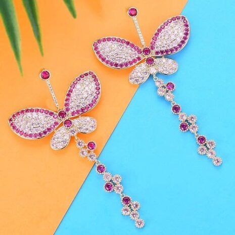 Moda Butterfly Gem Dangling Earring