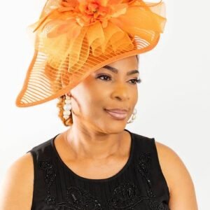 Orange Flower Fascinator