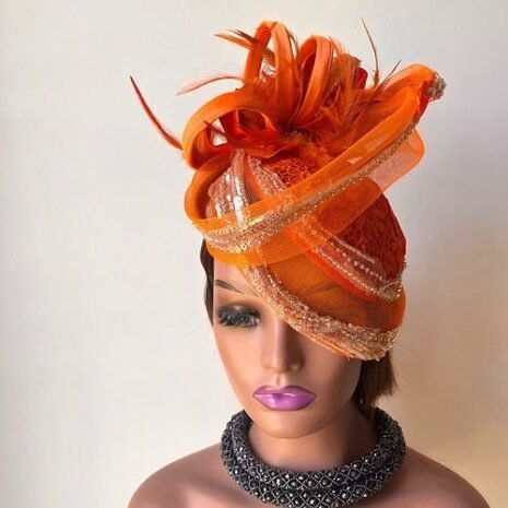Orange Fascinator