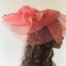 Pink Straw Fascinator Side View