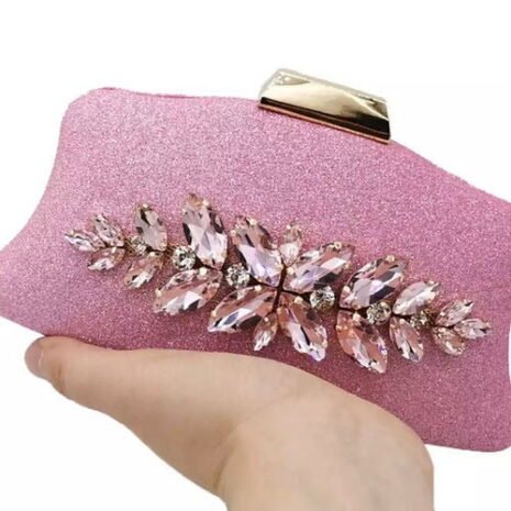 Pink boutique crystal purse