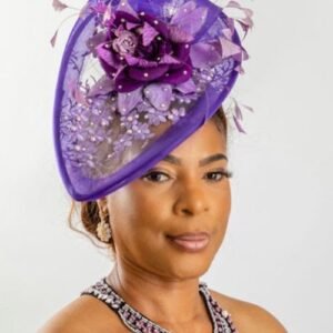 Purple Flower Fascinator
