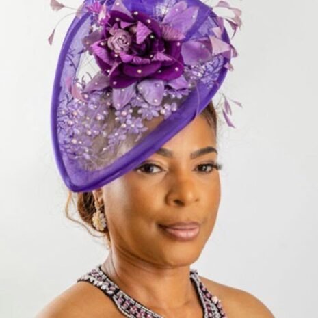 Purple Flower Fascinator