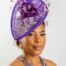 Purple Flower Fascinator