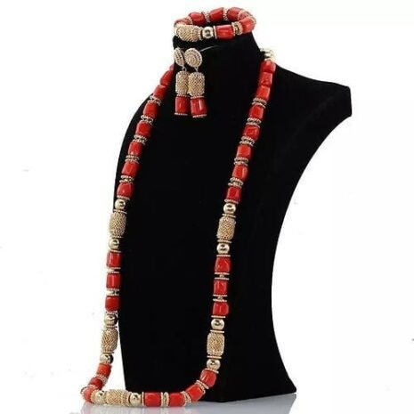 Real Coral Bead Necklace Sets Two Real Coral Bead Necklace Sets Two