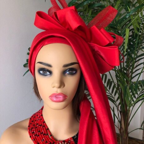 Red Rose Headwrap Front Twot-2 Red Rose Headwrap Front Two