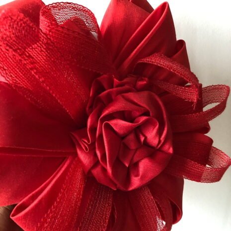 Red Rose Headwrap Back Red Rose Headwrap Back
