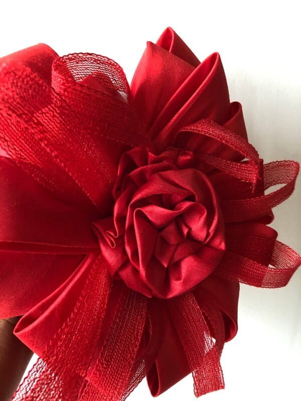 Red Rose Headwrap Back