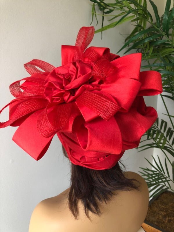 Red Rose Headwrap Back