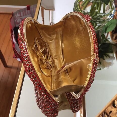 Red Glitter Rose Flower Purse Two Red Glitter Rose Flower Purse Two