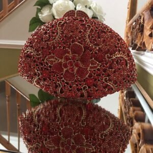 Red Glitter Rose Flower Purse