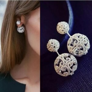 Silver Classic Statement Earring
