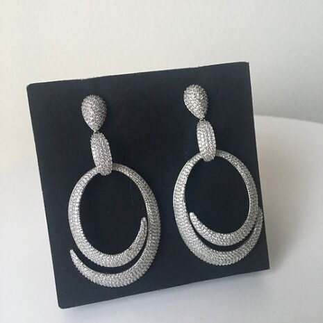 Silver Elegant Teardrop Earrings Two Silver Elegant Teardrop Earrings Two