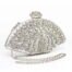 Silver Peacock Rhinestone Purse